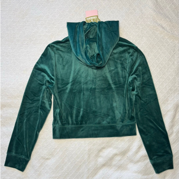 NWT Juicy Couture Bling On Chest & Front Left Hip Evergreen Track Suit Sz L Y2K - Picture 4 of 9